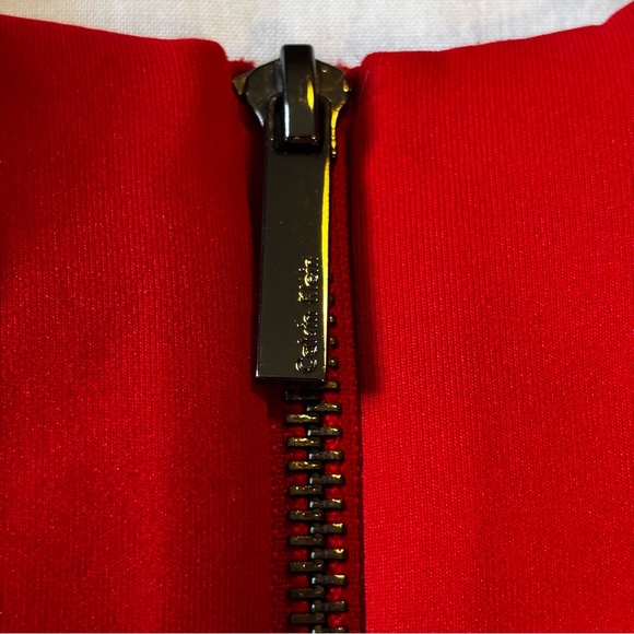 Calvin Klein Sz 8 Red Sleeveless Embellished Scuba Sheath Party Dress - Picture 11 of 11